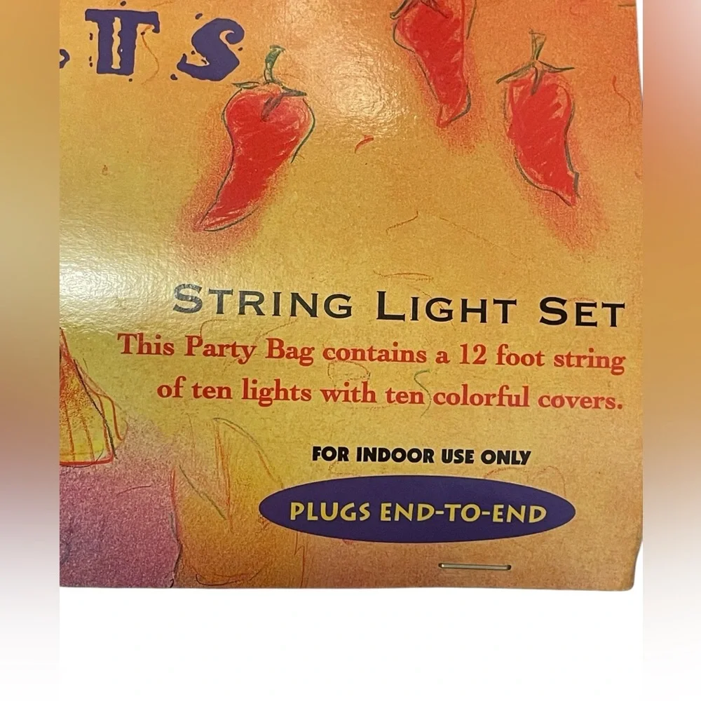 VTG 1990s PRIMAL LITE Mountain Moose & Cabin Blow Mold 10 Lights String Set NEW